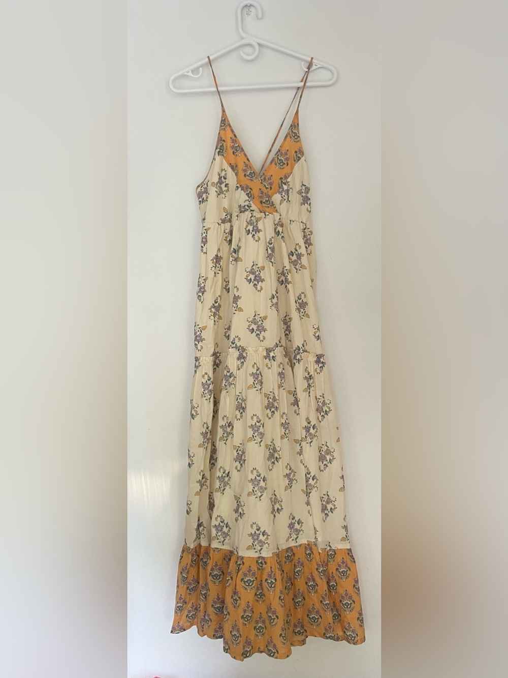 Patrons of Peace Cream Maxi Dress floral boho - Picture 8 of 9